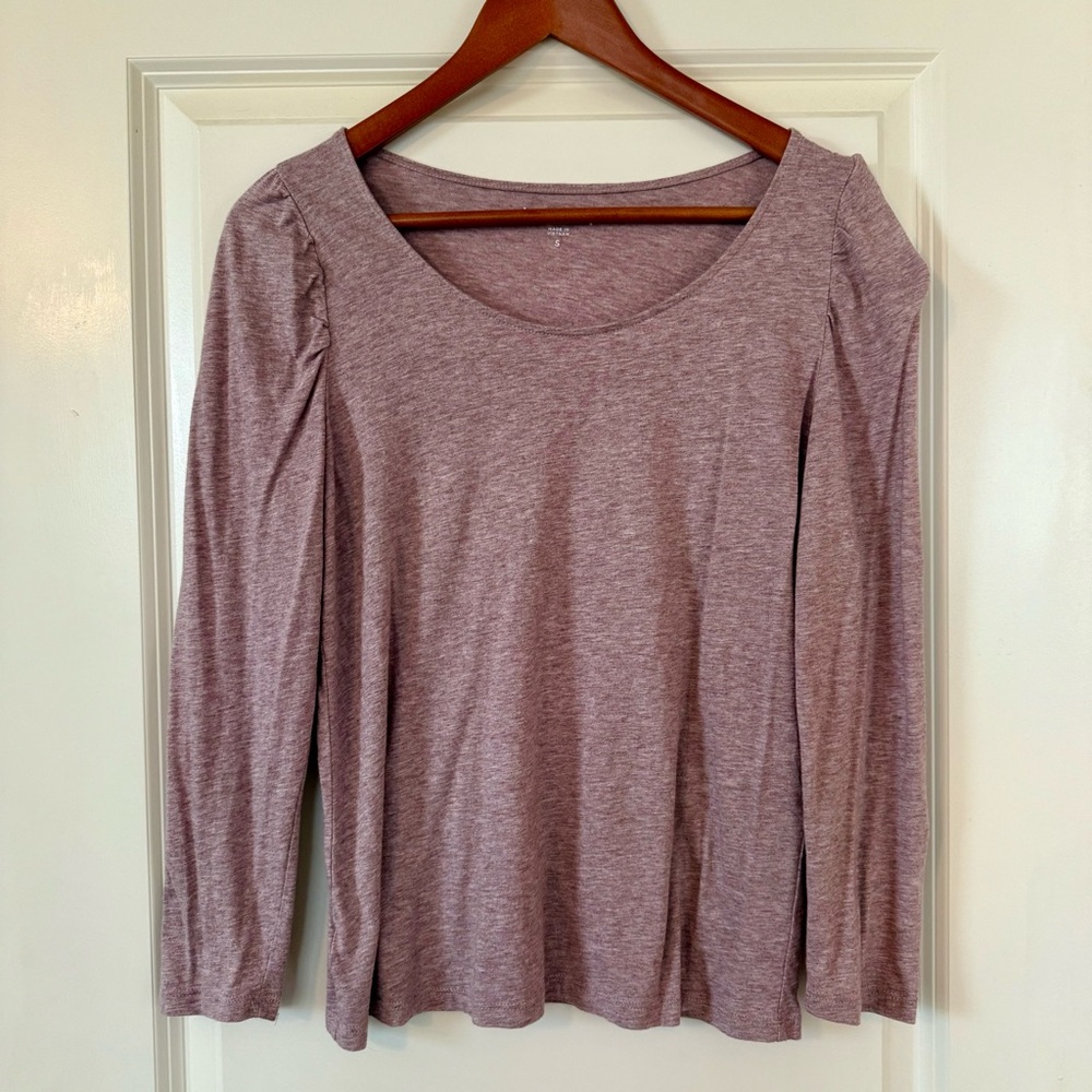 LOFT Mauve Long Sleeve T-Shirt Blouse
